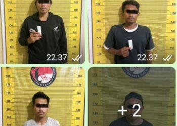 Grebek Barak Narkoba, Lima Orang Pria Diamankan Oleh Satres Narkoba Polres Binjai.