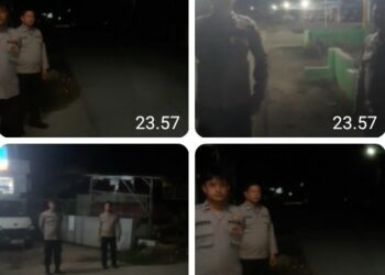 Polsek Bosar Maligas Lakukan Patroli Malam Untuk Antisipasi Kejahatan 3C, Pastikan Keamanan Masyarakat Tetap Terjaga.