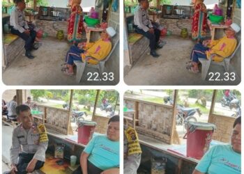 Bhabinkamtibmas Polsek Perdagangan Sambangi Warga Nagori Panombean Baru, Sampaikan Pesan Kamtibmas Menjelang Pilkada.