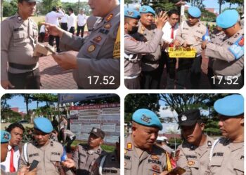 Polres Simalungun Lakukan Pemeriksaan Mendadak Handphone Personel : Upaya Antisipasi Judi Online & Penggunaan Media Sosial Negatif.
