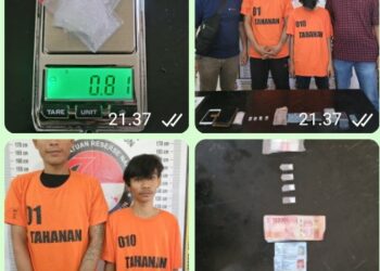 Polsek Bosar Maligas Beraksi : Dua Pengedar Narkoba Ditangkap, Dengan Barang Bukti Shabu.