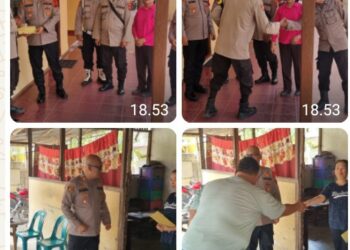 Kepedulian Polri Terhadap Sesama : Kapolsek Perdagangan Berikan Tali Asih kepada Personil Yang Sakit.