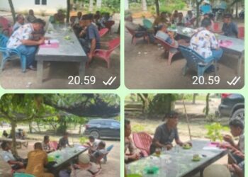 Bhabinkamtibmas Polsek Perdagangan Sosialisasikan Pilkada & Himbauan Kamtibmas.