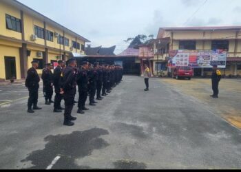 Polres Pematangsiantar Sambut 60 Personil BKO Sat Brimob Polda Sumut.