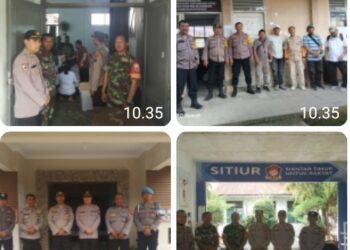 Pastikan Kehadiran Pengamanan Personil Rekapitulasi Di Tingkat PPK Pamatwil Polres Pematangsiantar Laksanakan Pengecekan.