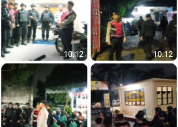 Pasca Pemilu 2024,Samapta Polres Pematangsiantar Bersama BKO Brimob Poldasu Patroli Mobile Sambangi PPK.