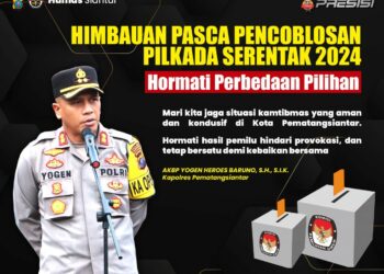 Pemungutan Suara Pilkada Berjalan Aman & Kondusif, Kapolres Pematangsiantar Ucapkan Terima Kasih Kepada Masyarakat