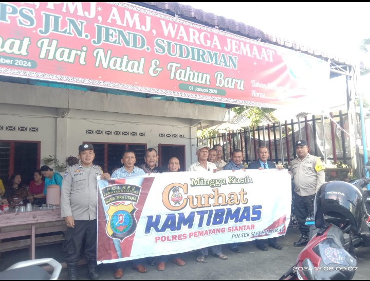 Minggu Kasih, Polres Pematangsiantar Sampaikan Pesan Kamtibmas.