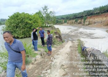 Quick Response Sat Reskrim Polres Simalungun Lakukan Penyelidikan Tangkahan Batu Padas di Kebun PTPN IV.
