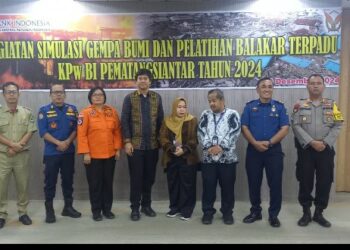 Polres Pematangsiantar Hadiri Sosialisasi Bencana, Simulasi Gempa Bumi & Balakar.