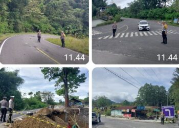 Jelang Nataru Sat Lantas Polres Simalungun Lakukan Survei Jalan Lalu Lintas di Jalur Siantar - Parapat.