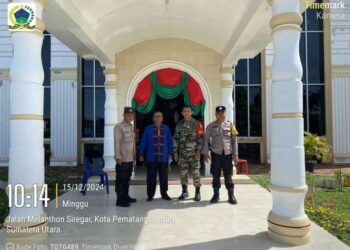 Polres Pematangsiantar Berikan Keamanan Umat Kristiani Saat Berlangsung Ibadah.