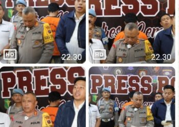 Polres Pematangsiantar Gelar Konferensi Pers Perkara Tindak Pidana Penganiayaan Yang Menyebabkan Matinya Orang.