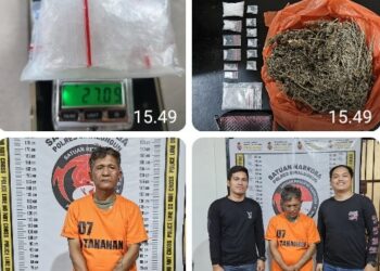 Sat Narkoba Polres Simalungun Ringkus Pengedar Narkoba, Amankan Sabu & Ganja Seberat 151,9 Gram.
