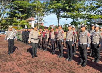 Polres Simalungun Siap Amankan Natal & Tahun Baru 2025, Gelar Apel Gelar Pasukan "Ops Lilin Toba 2024".