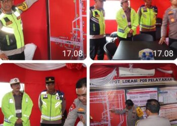 Ops Lilin Toba 2024, Kapolres Pematangsiantar Dampingi Kapolda Sumut Cek Pos Yan II Simpang Dua.