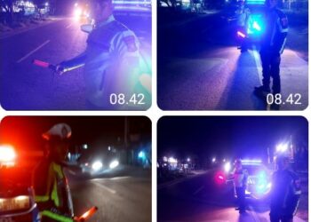 Polres Simalungun Tingkatkan Patroli Blue Light Untuk Jaga Keamanan Malam Hari.