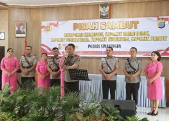 Pejabat Utama Polres Simalungun & Kapolsek Sejajaran Dilantik, Siap Jaga Kamtibmas.