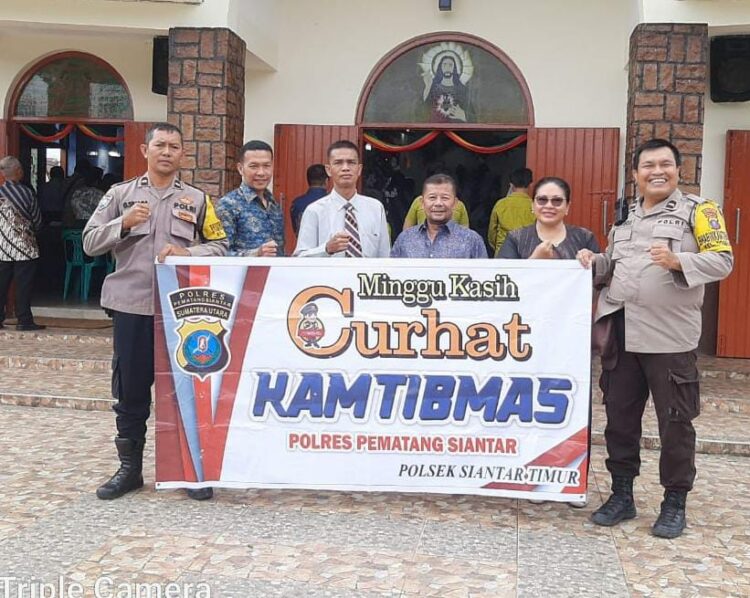 Melalui Minggu Kasih, Polres Pematangsiantar Sampaikan Pesan Kamtibmas Kepada Warga.