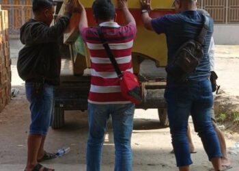 Polsek Perdagangan Sita Mesin Tembak Ikan Dari Lokasi Diduga Tempat Perjudian.