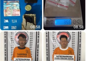 Selamatkan Warga Bantan, Polres Pematangsiantar Tangkap Dua Pria Diduga Pengedar Sabu.