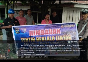 Komitmen Jaga Kamseltibcarlantas Sat Lantas Polres Simalungun Gelar Penyuluhan Keselamatan Berkendara.