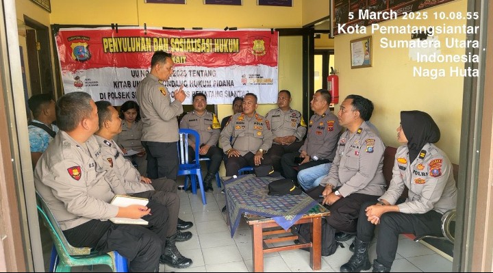Sosialisasikan Undang Undang (UU) No. 1 Tahun 2023 , Sikum Polres Pematangsiantar Kunjungi Polseķ Sianțar Marihat.