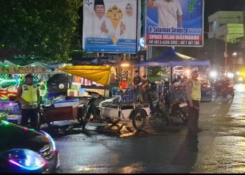Kasat Lantas Pimpin Pengamanan Malam Takbiran Pawai Obor & Kendaraan Sambut Idul Fitri 1446 H.
