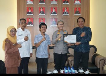 Jalin Kolaborasi Kapolres AKBP Sah Udur Sitinjak Terima Audiensi Bawaslu Kota Pematangsiantar.