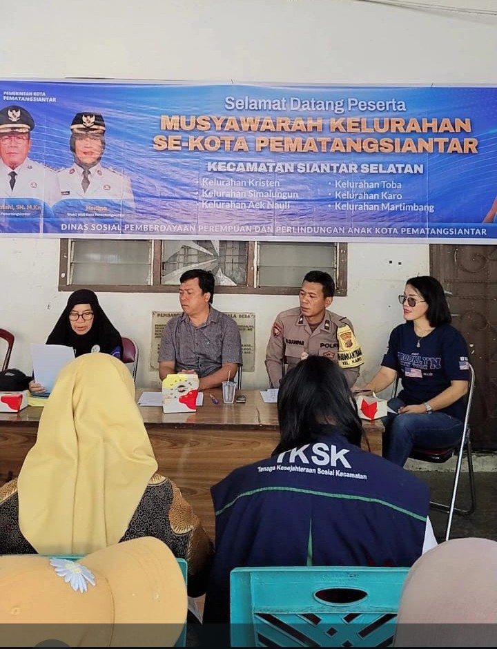 Bhabinkamtibmas Polsek Siantar Selatan Hadiri Kegiatan Musyawarah Kelurahan Karo.