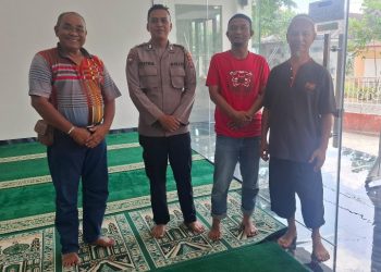 Jalin Komunikasi, Sat Binmas Polres Pematangsiantar Patroli Sambangi Masjid Darul Abrar.