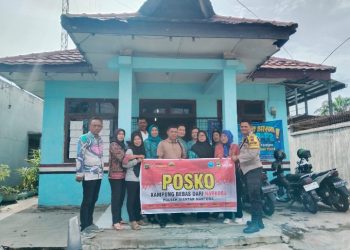 Edukasi Masyarakat , Polsek Siantar Martoba Kunjungi Posko Bebas Dari Narkoba di Jalan Medan.