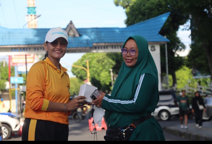 Kapolres Pematangdsiantar Hadiri Fun Walk Bersama IBI Kota Pematangsiantar.