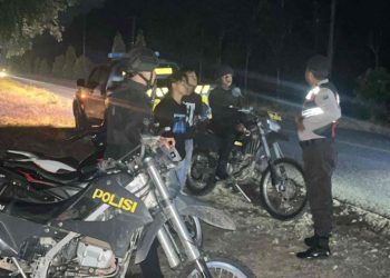 Sat Samapta Polres Simalungun Gelar Patroli Blue Light, Tim Printis Presisi Cegah Balap Liar.