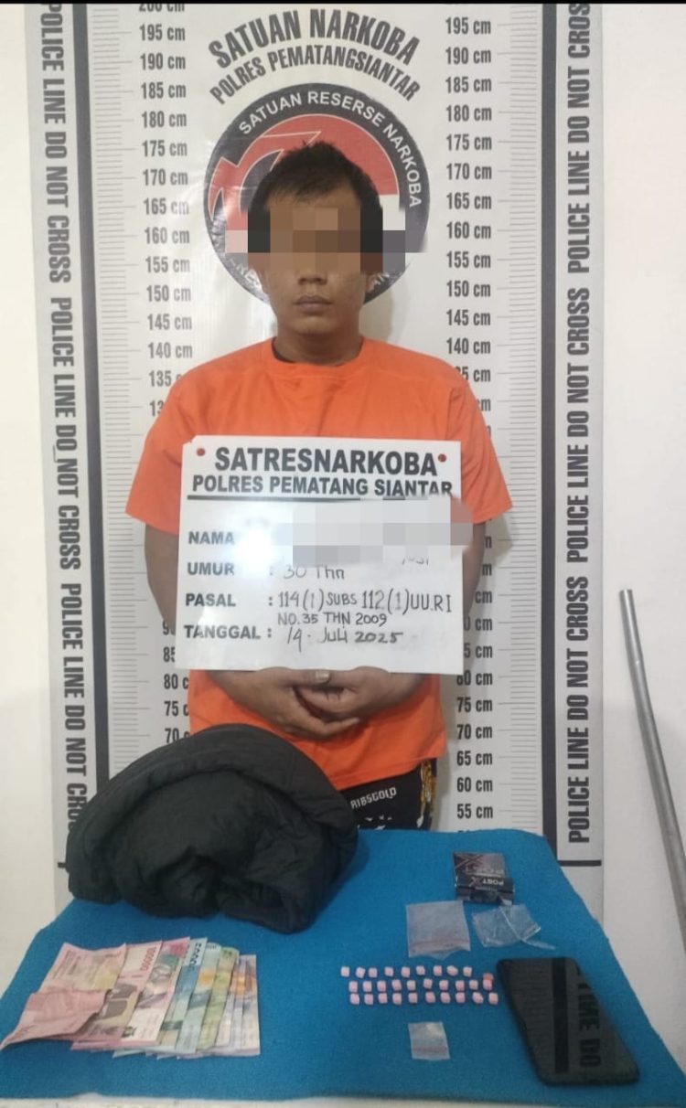 Satu Paket Sabu & 30 Butir Ekstasi Ditemukan Polres Pematangsiantar Berhasil Amankan Pemilik.