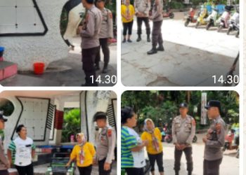 Ciptakan Suasana Kondusif Sat Binmas Polres Pematangsiantar Berikan Himbauan.