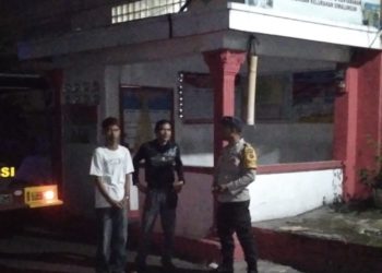 Sambangi Pos Kamling Jalan Sabang Merauke, Polsek Siantar Selatan Sampaikan Himbauan Kamtibmas.