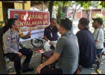 Polsek Siantar Utara Sampaikan Himbauan Kamtibmas & Sosialisasi Call Center 110.