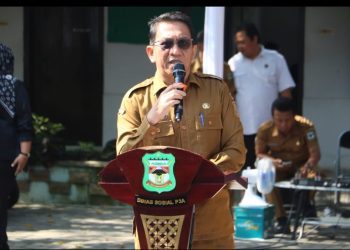 Walikota Pematangsiantar Wesly Silalahi, SH, MKn Diwakili Asisten Perekonomian & Pembangunan Zainal Siahaan, SE, MM Memberikan Kata Sambutan.