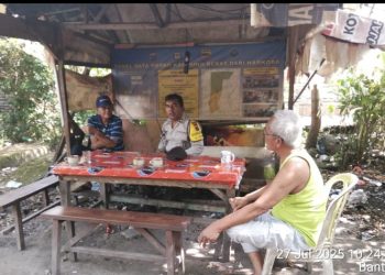 Ajak Warga Bersama Sama Memerangi Narkoba, Polsek Siantar Barat Patroli di Posko KBN Jalan Jawa.