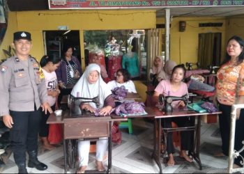 Sampaikan Himbauan Pencegahan Kebakaran, Polsek Siantar Utara Kunjungi Lembaga Kasih Tempat Pelatihan Menjahit.