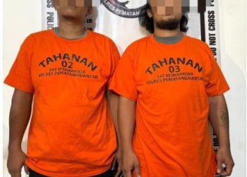 Milik 17 Paket Sabu, Sat Narkoba Polres Pematangsiantar Amankan Dua Pria di Jalan Tambun Barat.
