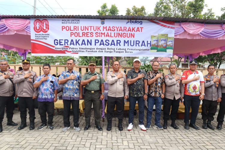 Kapolres Simalungun Hadiri Virtual Kick Off GPM, Dukung Penyaluran 2.424 Ton Beras SPHP Serentak Se - Indonesia.