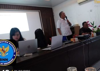 Penyuluhan yang Digelar BNNK , Kasubsi Bankum Sikum Polres Pematangsiantar Sebagai Narasumber.