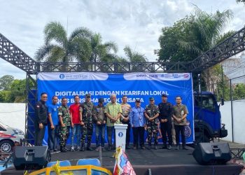 Polres Pematangsiantar Hadiri Lounching QRIS Bersama Becak Wisata Pematangsiantar.