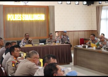 Polres Simalungun Gelar Evaluasi Strategis GO ANEV, Kapolres Pimpin Analisis Komprehensif Kamtibmas 7 Bulan Pertama 2025.