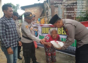 Kinerja Polsek Jajaran Polres Simalungun Cemerlang Jaga Kamtibmas, Polsek Tanah Jawa Wujudkan Polri Untuk Rakyat Melalui Jumat Berkah.