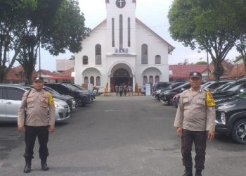 Ciptakan Rasa Aman & Nyaman Ibadah Minggu, Polsek Siantar Selatan Patroli.