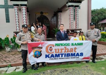 Melalui Minggu Kasih Curhat Kamtibmas, Polsek Siantar Martoba Serap Aspirasi Jemaat Gereja .