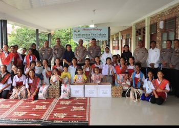 Bakti Sosial, Polres Pematangsiantar Kunjungi Panti Asuhan Vita Dulcedo.